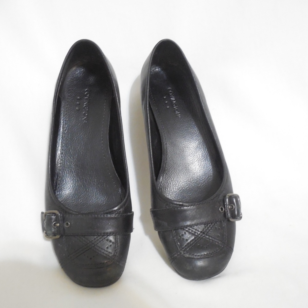 Covington Women's Black Leather Shoes - Picture 6 of 9
